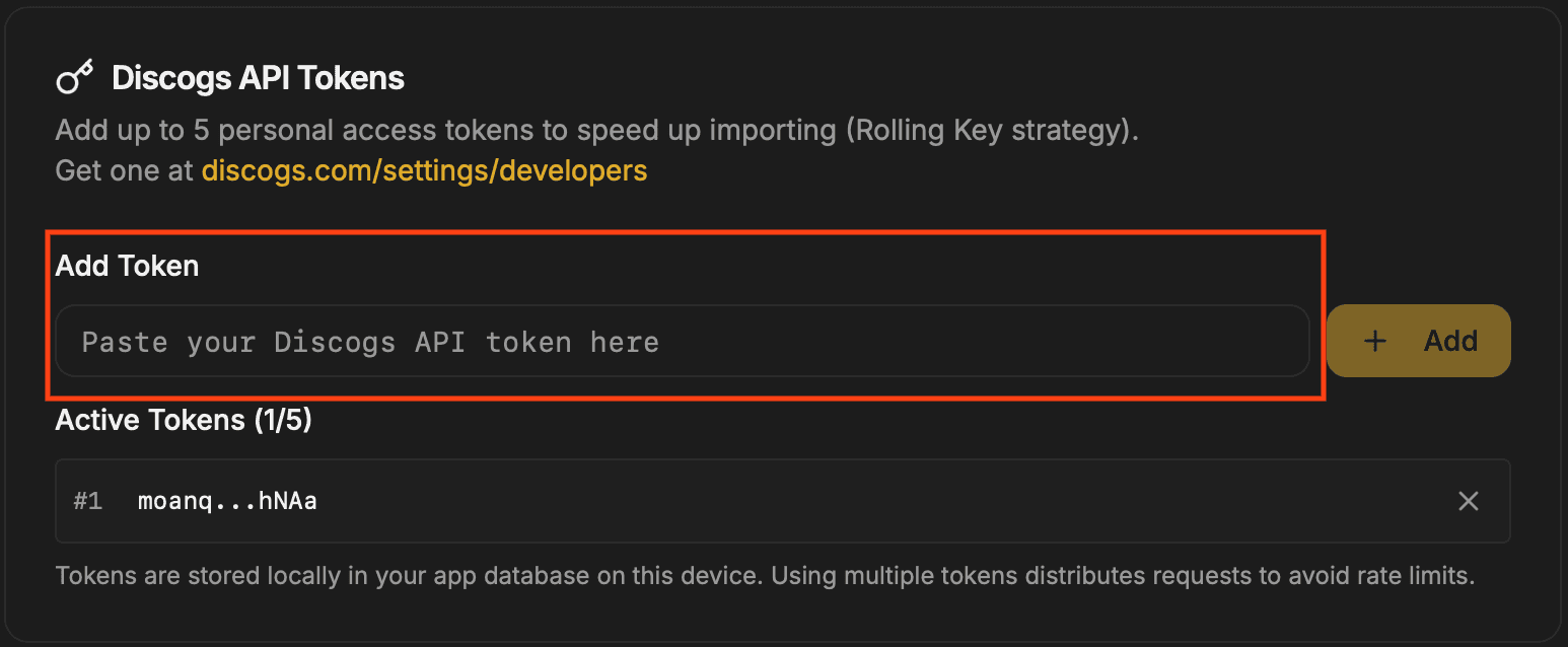 Paste token in the app