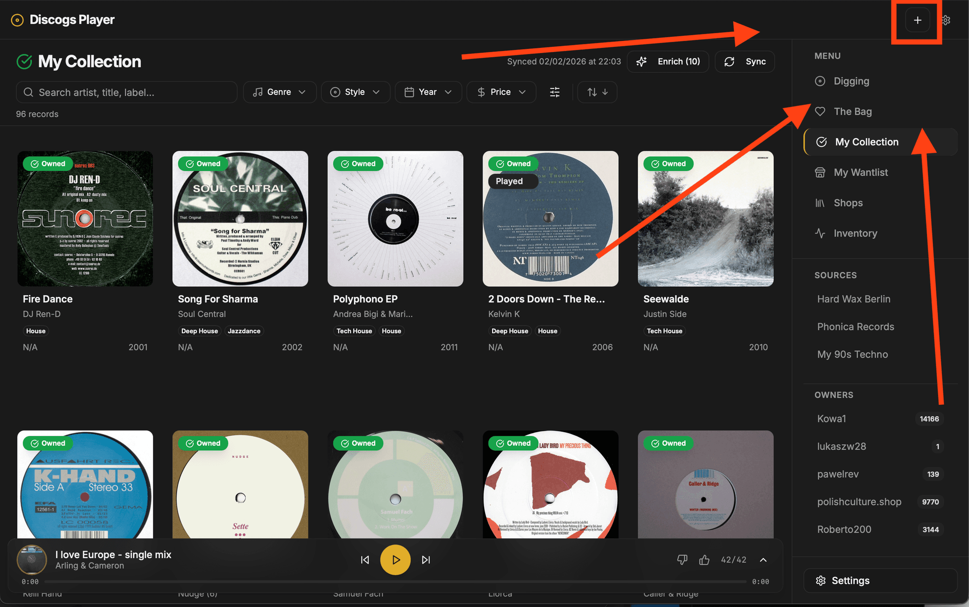 Click + button to add a seller